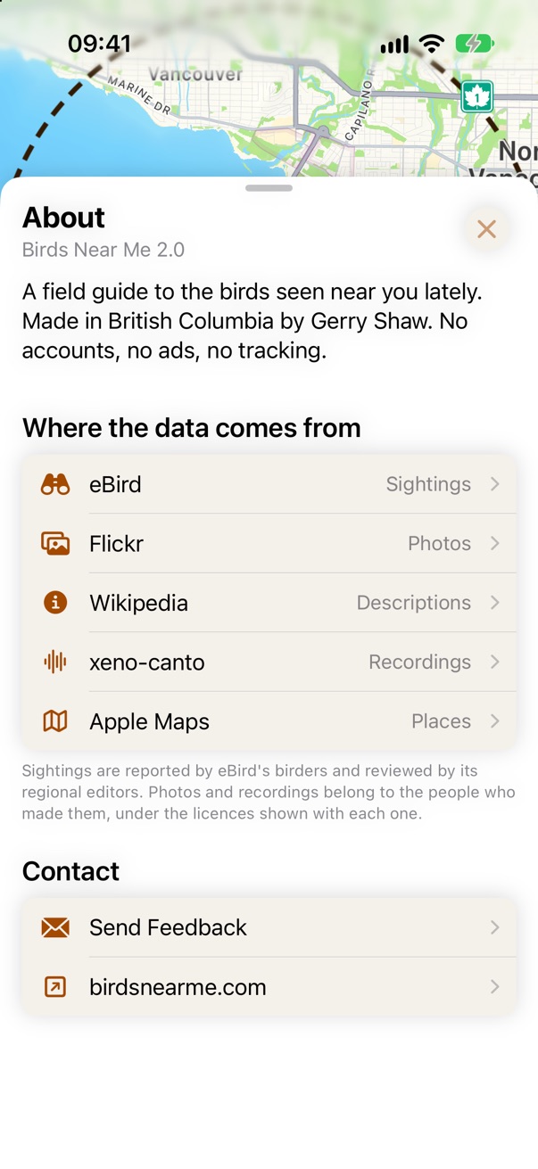 About, with every data source