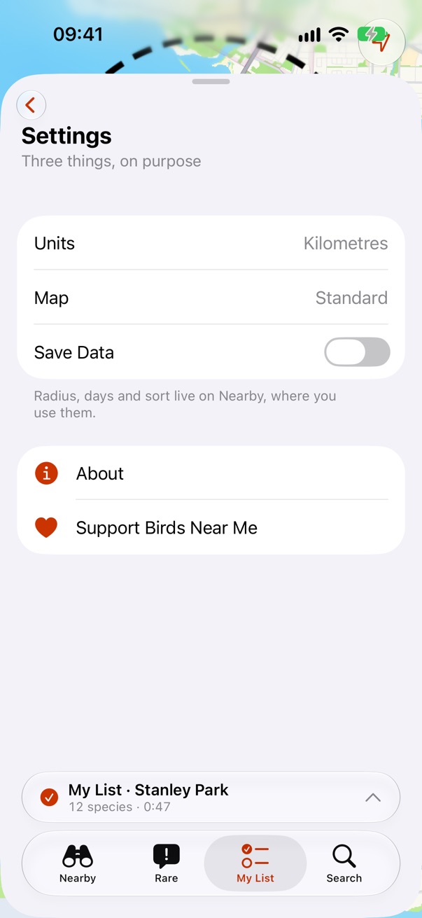 Settings, pushed
